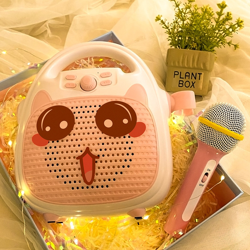 Kids with microphone stereo all-in-one microphone home karaoke singing machine baby girl KTV bluetooth toy
