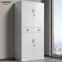 In the filing cabinet the second bucket of iron cabinet with lock bookcase office storage data file certificate cabinet open to the storage cabinet