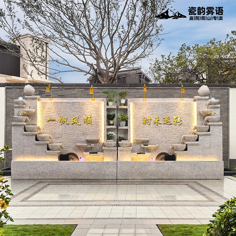 Water Curtain Wall Flowing Water Screen Garden Landscaping Outdoor Hotel House Courtyard Office Rockery Fish Pond Fountain Ornaments Water Curtain Wall Flowing Water Screen Garden Landscaping Outdoor Hotel House Courtyard Office Rockery Fish Pond Fountain Ornaments