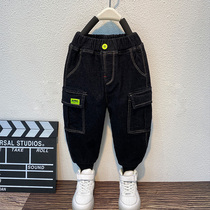 Boys jeans plus velvet thickened children little boy autumn winter clothes 2020 new foreign style trousers winter pants