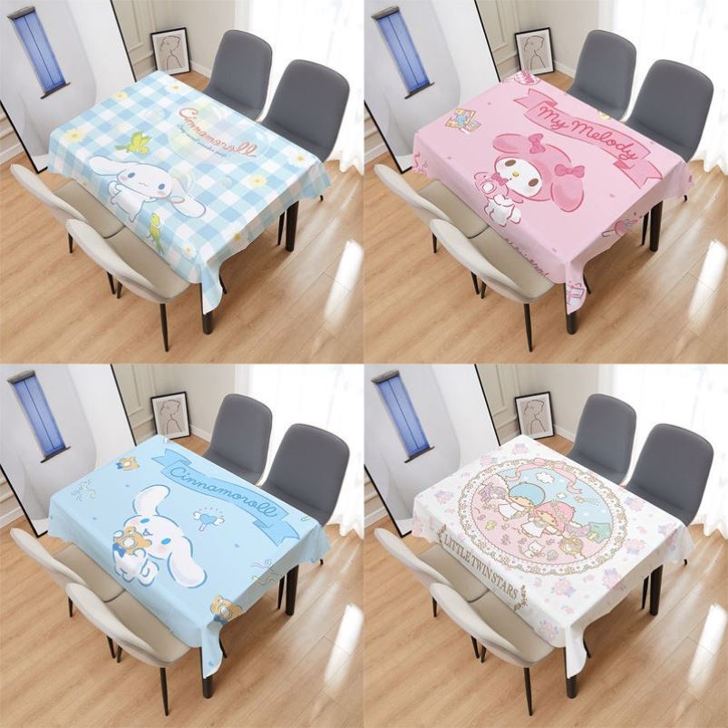 Three Lull Table Bub Cartoon Three Literns Yugui Dog Twin Neutron Stars Cute Teenage Girl Hearts Table Cloth Desk Desk Mat