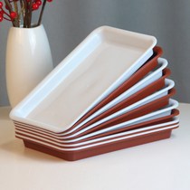Extra large rectangular plastic flower pot tray bottom cushion indoor desktop flower growing succulent water tray base