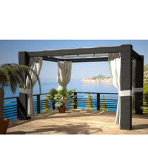 Building a dream home outdoor marketing activities canopy rattan swimming pool terrace outdoor courtyard large four-pillar awning