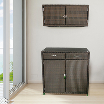 Kitchen hanging cabinet wall cabinet wall cabinet bedroom wall hanging rattan storage cabinet balcony hanging cabinet rack bathroom storage cabinet