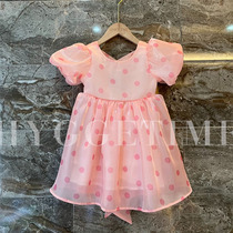 Childrens Clothing Girl Skirt Butterfly Knot with Bubbly Cuff dress Dress Woman Baby 2022 Summer New Princess Dress