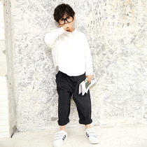 My little master boy shirt summer clothes 2020 new children pure cotton linchings CUHK boy boy spring and autumn Korean version blouse