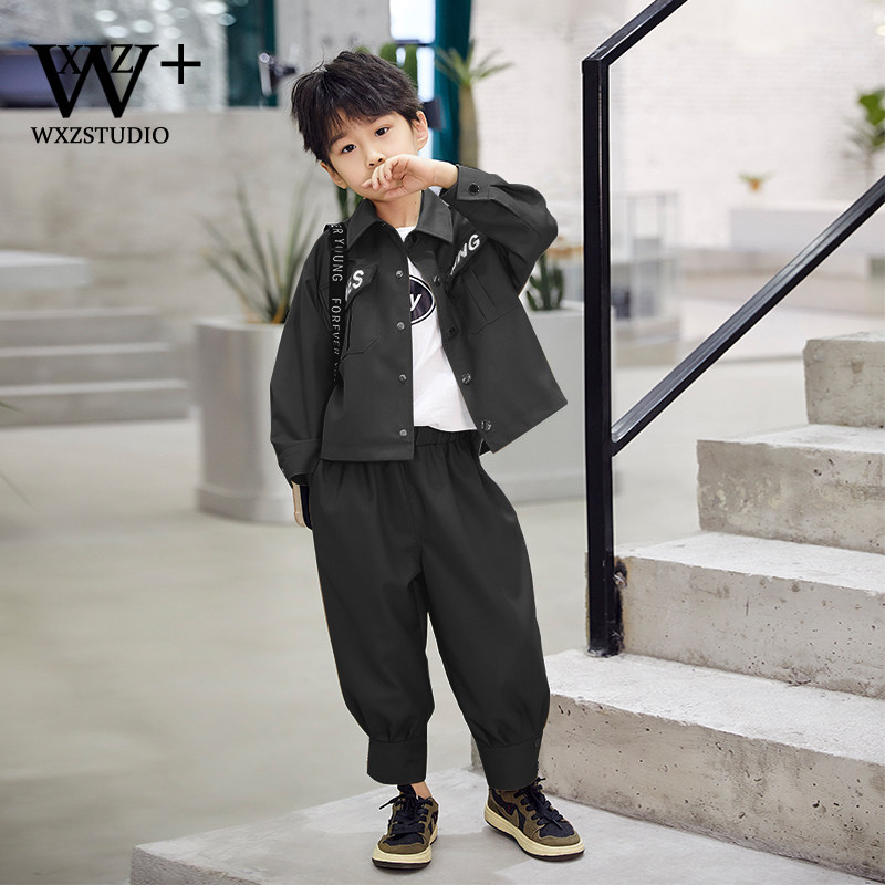 Children's clothing boys suit autumn clothing 2020 new middle and big boys spring and autumn tooling children's military uniform foreign style Korean style trend