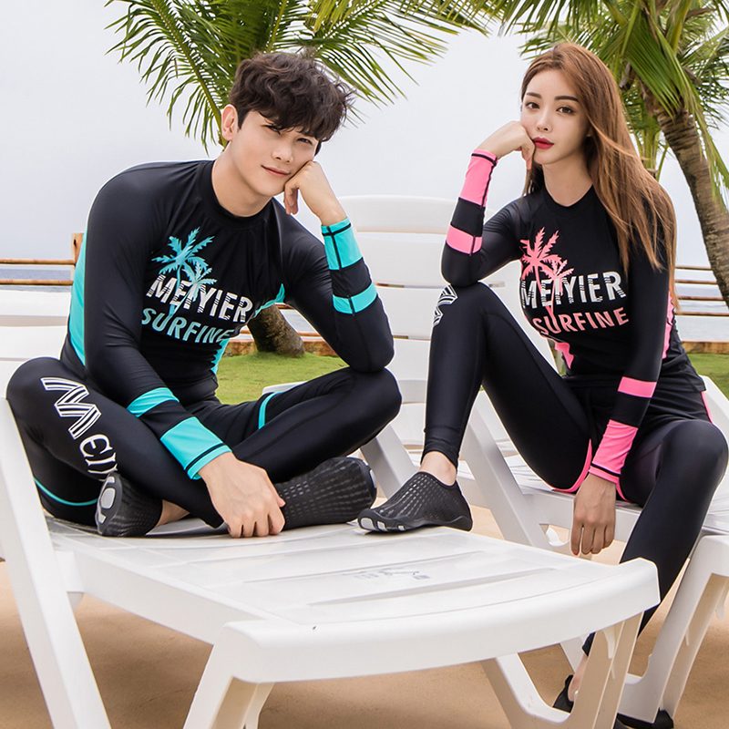 Phantom South Korean head diving suit sunscreen Two-style long sleeve pants for surf jellyfish snorkeling male and female couples suit