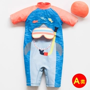 Đồ bơi bé trai Xiêm dễ thương phim hoạt hình cá mập Hàn Quốc Kem chống nắng nhanh khô bé bé đi biển lướt sóng áo tắm - Bộ đồ bơi của Kid