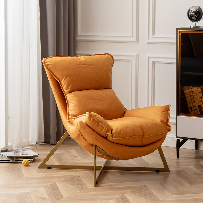 Nordic modern single sofa Home Balcony Bedroom Living Room Living Room Light Extravagant Deck Chair Thousands of birds Sloth Casual Sofa Chair