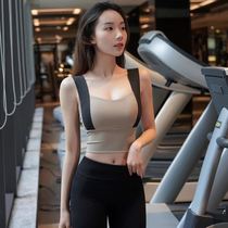 Collision Color High-intensity Shock-Proof Sports Underwear Female Collection of Breast Poly Woo Yoga Bra Running outside wearing a fitness vest