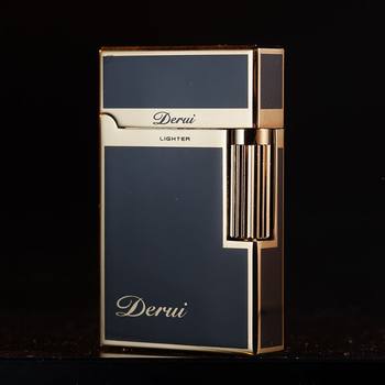 Derui Steel Sound-Making Inflatable Lighter with Creative and Unique Side-Slide Flint Wheel, High-End Gift for Men or Boyfriend