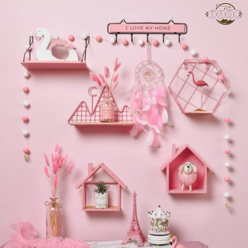 ins teen girl hearts pink bedroom room arrangement home creative wall hanging accessories wall decoration small pendant