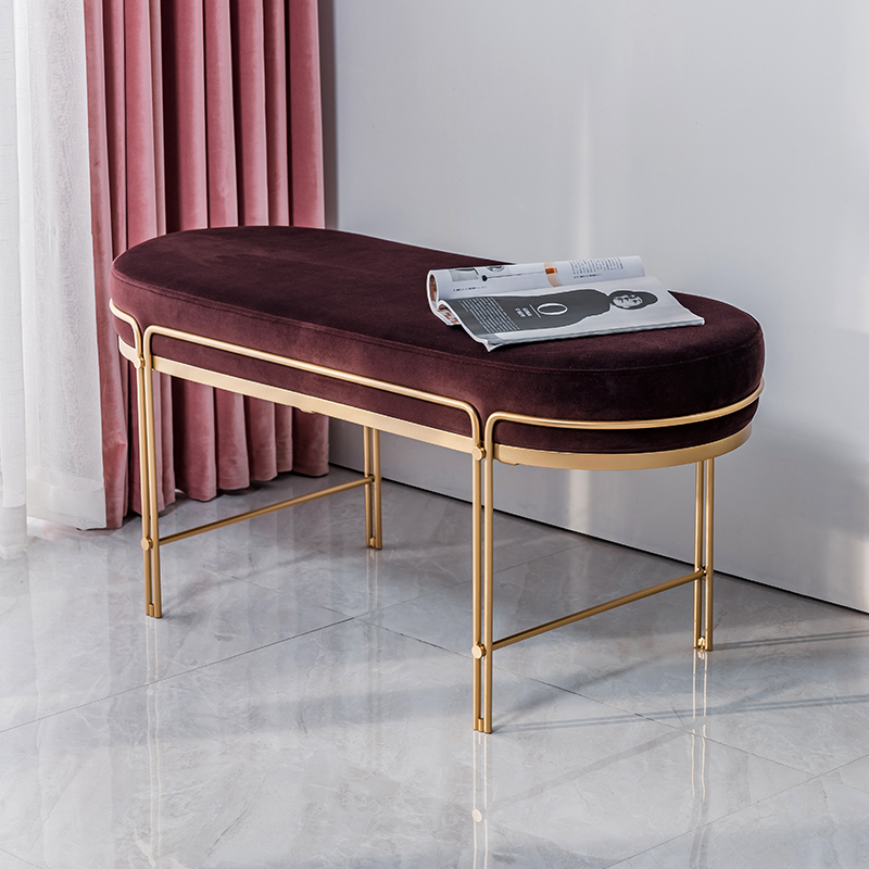 Nordic light luxury clothes room small bench trial room long bench clothes shop sofa bench changing bench bench