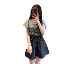 2024 summer complete set with a complete set of Internet celebrity fried street salt style light mature fashion small fragrance style shorts two-piece suit