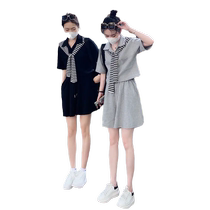 2024 Summer Western Fashion Internet Celebrities Hit the Streets Salty or Sweet Milk Style Casual Shorts Two-piece Suit Fashionable