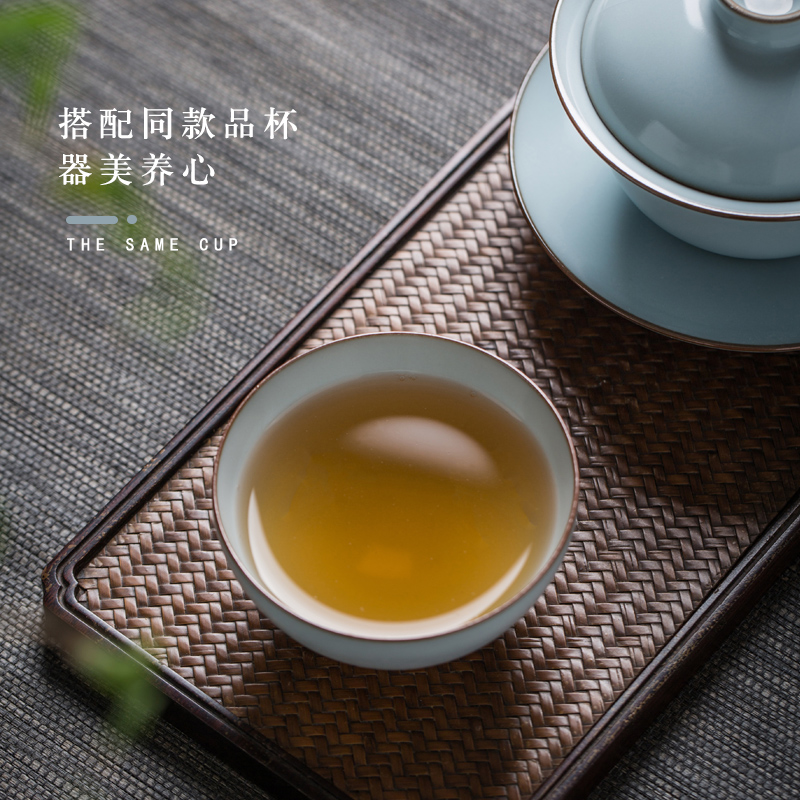 Your up three tureen teacup only a single large pure manual thick tire of jingdezhen tea service open tea bowl for