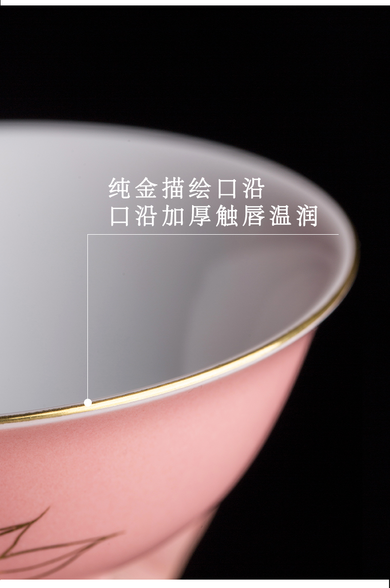 Single master cup sample tea cup jingdezhen ceramic cups kung fu tea set checking pure hand draw large Single CPU