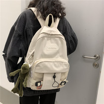 Schoolbag female Korean version of high school ins Wind 2020 college students backpack junior high school students Joker harbor style backpack