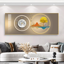 Modern Light Lavish Living Room Decoration Painting Nordic Sofa Background Wall Hung Painting Clock Horizontal Version Headroom Wall Mural Painting