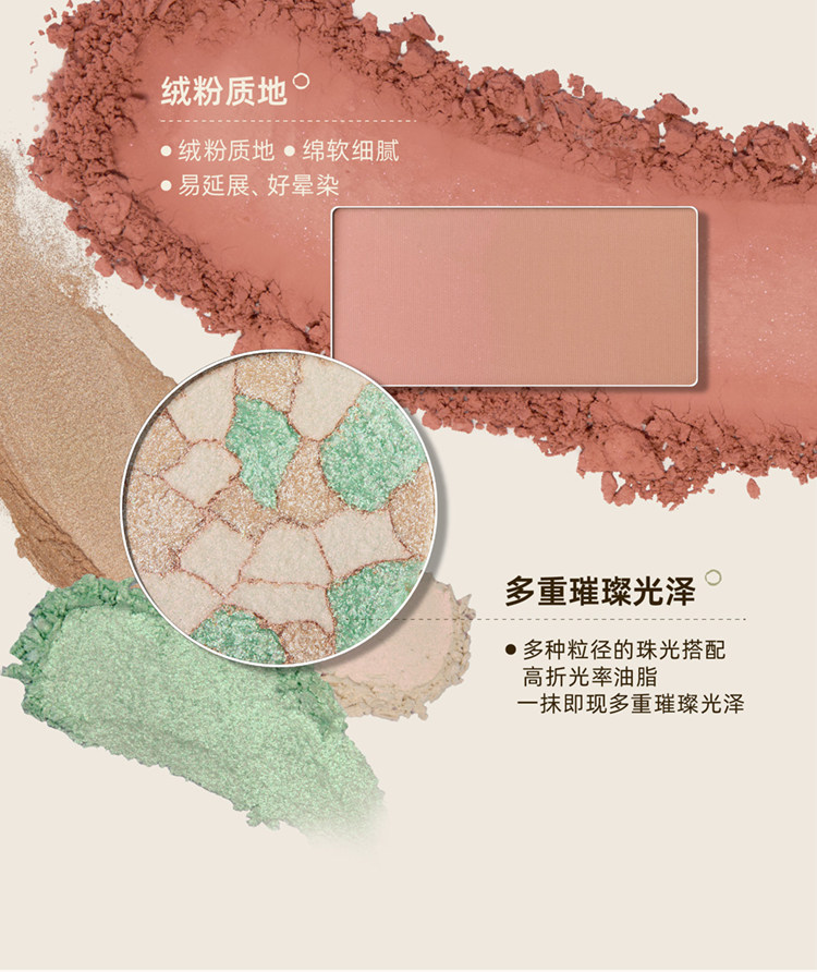 【中國直郵】 GIRLCULT 構奇 臉部綜合盤過春天修容眉粉霧面高光腮紅13g #02桃花臉