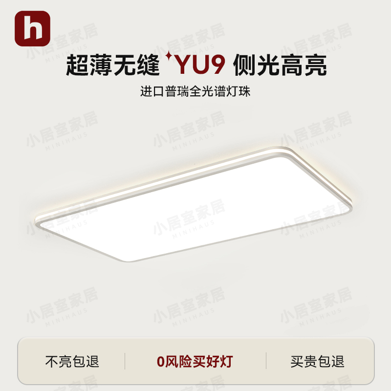 Small Room Yu9 High-Brightness Living Room Ceiling Light, Full-Spectrum Thin Eye-Protection Bedroom Children's Room Ceiling Light