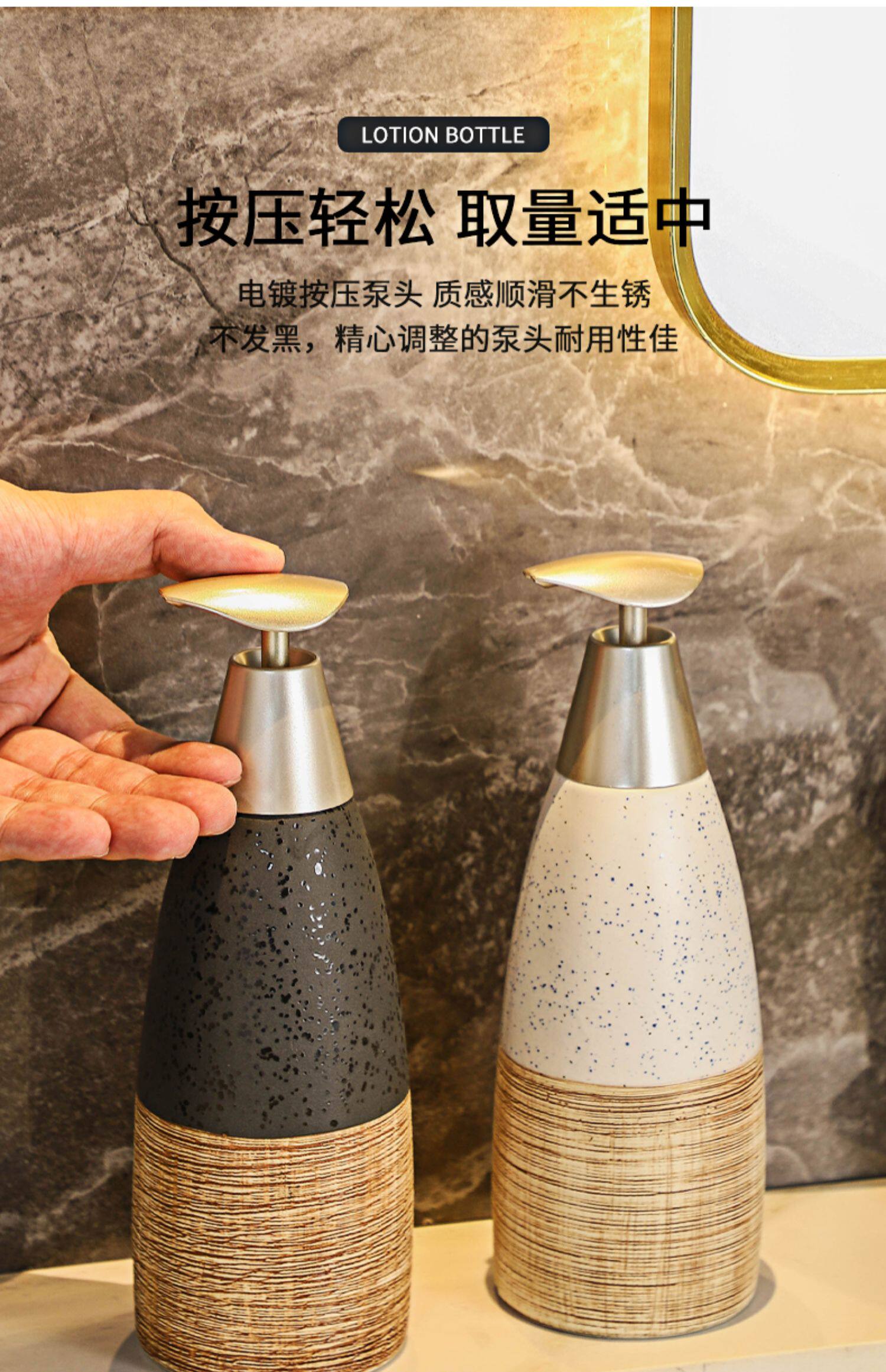 Hand sanitizer bottle, light luxury press bottle, laundry detergent, shampoo, body wash portioning bottle, hand sanitizer bottle, large capacity pic 5
