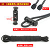 6#Black [Metal] 2 spring buckle+2 meters of black loose tight rope+2 tail clips