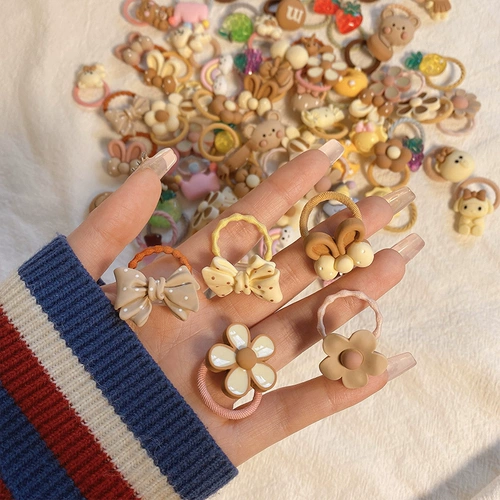 Милая детская безвредная эластичная резинка для волос, детский безвредный маленький аксессуар для волос, не повреждает волосы