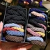 Buộc tóc cao su dây buộc tóc đơn giản cao cao đàn hồi bền trang sức headband Hàn Quốc dễ thương màu đen phụ kiện tóc đơn giản - Phụ kiện tóc