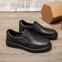 High-end Naipla trendy brand Keda 2024 new genuine leather casual mens shoes cowhide foot sleeves flat bottom wide last comfortable for middle-aged and elderly people