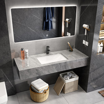 Modern simple slate ceramic basin wash basin hotel light luxury wash basin combination home wall-mounted wash basin