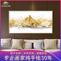 Qi Nianhua custom modern hand-painted oil painting Entrance aisle mural Back patron living room hanging painting study decorative painting