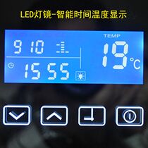  LED light mirror Time temperature display Smart switch 12V touch sensor panel Smart mirror touch screen