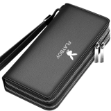 Мужской кошелек Playboy, длинная версия, большая вместимость, новинка 2024 года, модная брендовая сумка на молнии с черным отверстием для папы