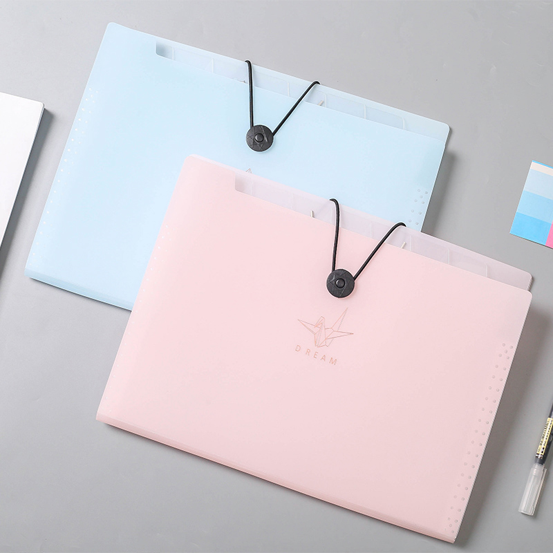 a4 folder multi-layer student with small fresh Korean version transparent inset cute organ bag Paper classifier Information book storage bag Multi-card package Ticket document storage folder small