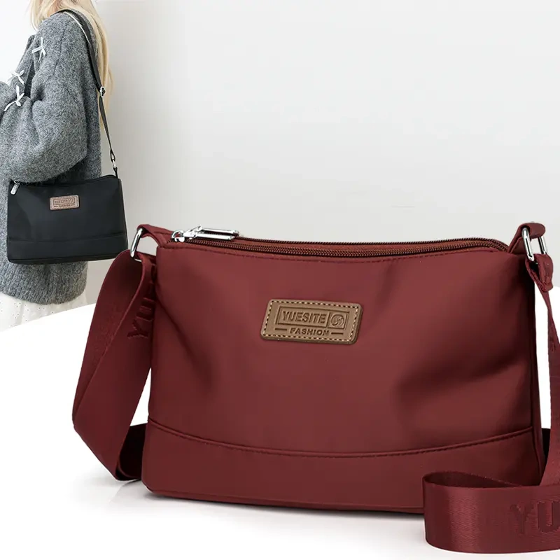 Simple Oxford Cloth Bag, Large-Capacity Crossbody Bag, Commuter Backpack, Lightweight Mother Bag, Multi-Layer Nylon Cloth Shoulder Bag Simple Oxford Cloth Bag, Large-Capacity Crossbody Bag, Commuter Backpack, Lightweight Mother Bag, Multi-Layer Nylon Cloth Shoulder Bag