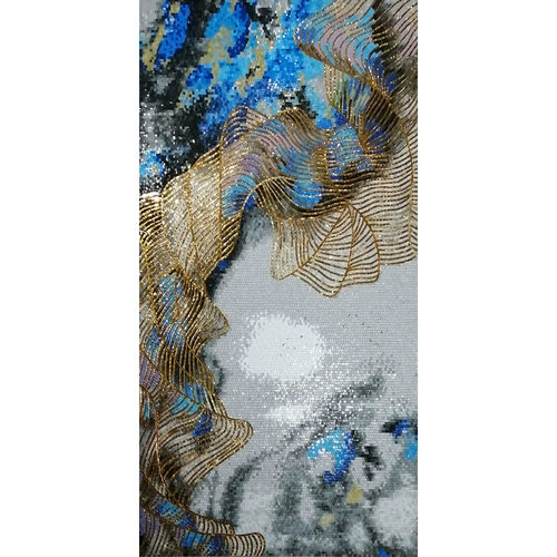 Легкая роскошная простая линия ледяная фарфоровая мозаика резка рисовать головоломка орфография декоративная живопись крыльца висящая фоновая стена