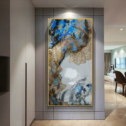 Легкая роскошная простая линия ледяная фарфоровая мозаика резка рисовать головоломка орфография декоративная живопись крыльца висящая фоновая стена