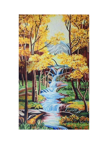 Мозаичный режущий ландшафтный ландшафтный пейзаж головоломка