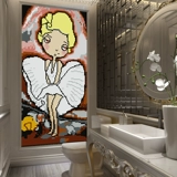 Пользовательский рисунок KTV персонаж Monroe Hepburn Glass Mosaic Puzzle Puzzle Фоновая настенная крыльца вход в гостиная