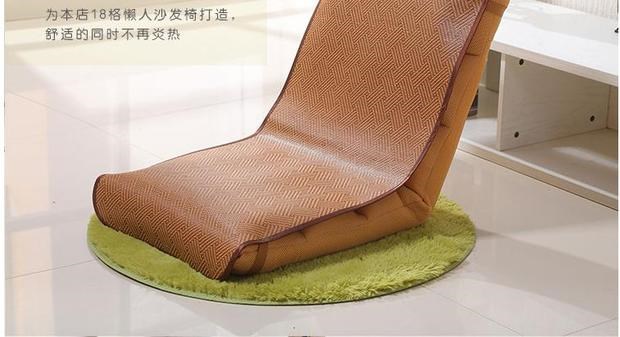 18 lười biếng tay vịn ghế sofa tre mat mây ghế sofa nhỏ sofa đơn gấp giường trở lại đệm - Thảm mùa hè chiếu điều hòa cao su non cho bé
