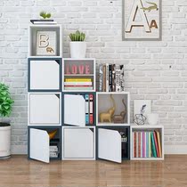 High and low cabinet wall storage wooden stairs in bookcase bedroom collection lattice free combination of living room assembly