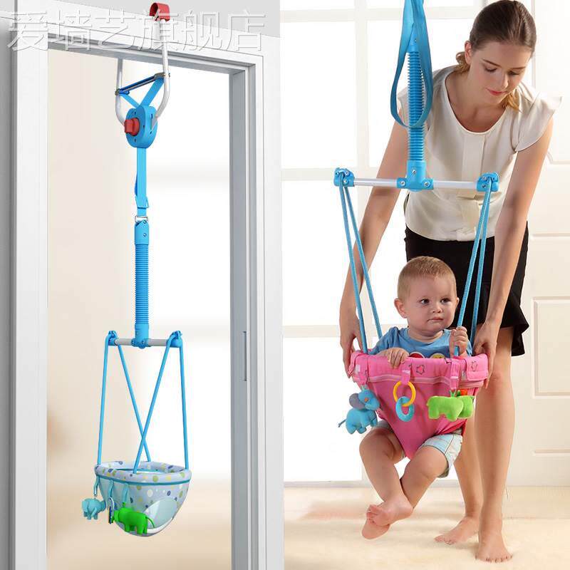 Baby jumping chair newborn baby bounce swing indoor fitness rack bunging artifact sensory early teaching toys