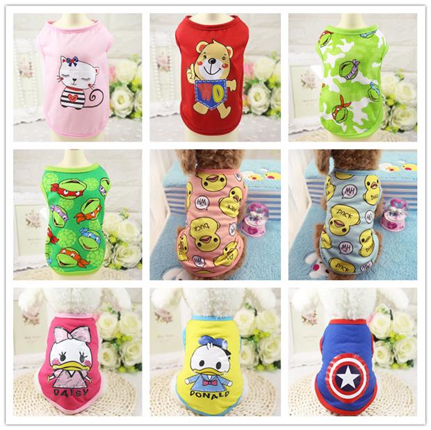 Thú cưng mới mát mẻ phim hoạt hình vest chó quần áo mèo quần áo mùa xuân và mùa hè nhỏ vật nuôi cung cấp quần áo thú cưng - Quần áo & phụ kiện thú cưng áo lân cho cún