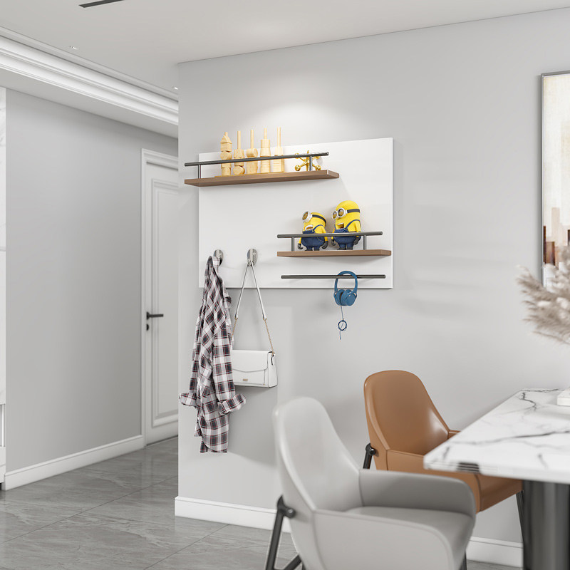 Living room wall shelf bookshelf wall laminate wall hanger solid wood decoration wall-mounted storage partition shelf