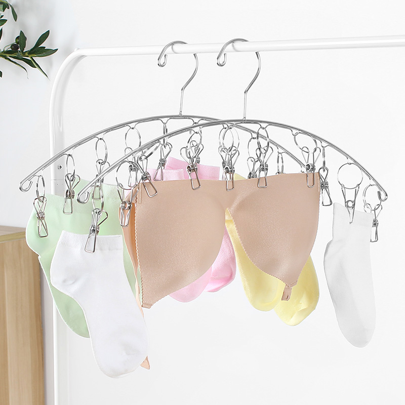 Heart socks stainless steel arc socks multi-clamp socks hanging socks multi-functional underwear underwear clamp towel frame
