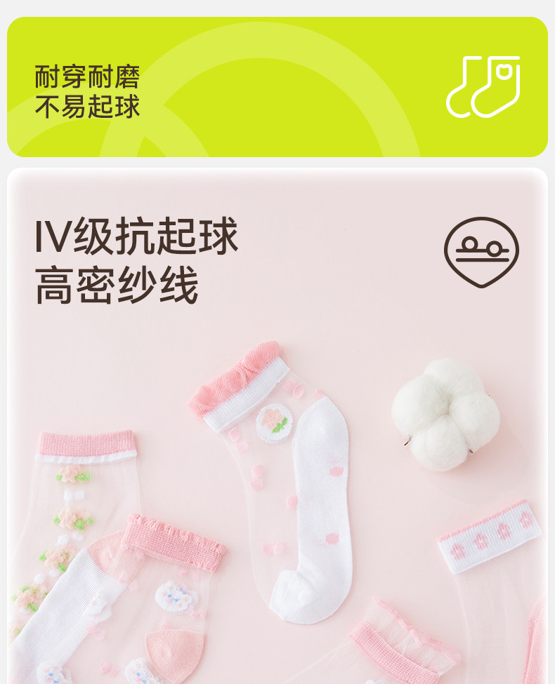 女童夏季薄款冰丝袜儿童水晶夏天超薄玻璃丝网眼童袜宝宝女孩短袜 — 9