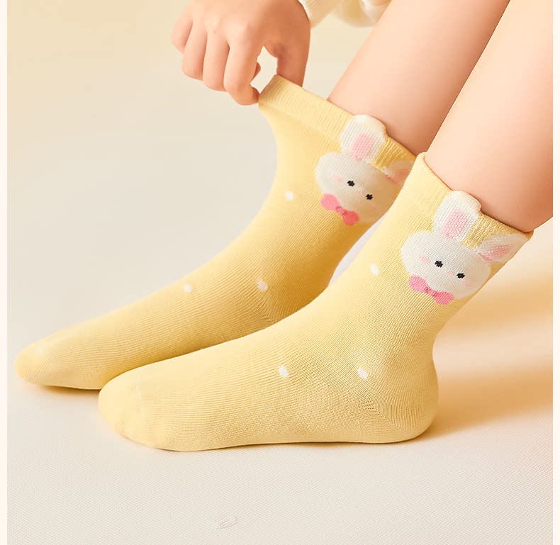 儿童袜子纯棉袜女童宝宝秋季薄款透气长筒袜小女孩高筒秋棉袜童袜 — 15