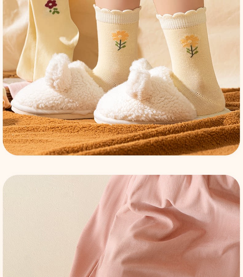 儿童袜子秋薄款纯棉童袜女孩宝宝女宝女童秋冬棉袜春秋中筒袜秋季 — 25